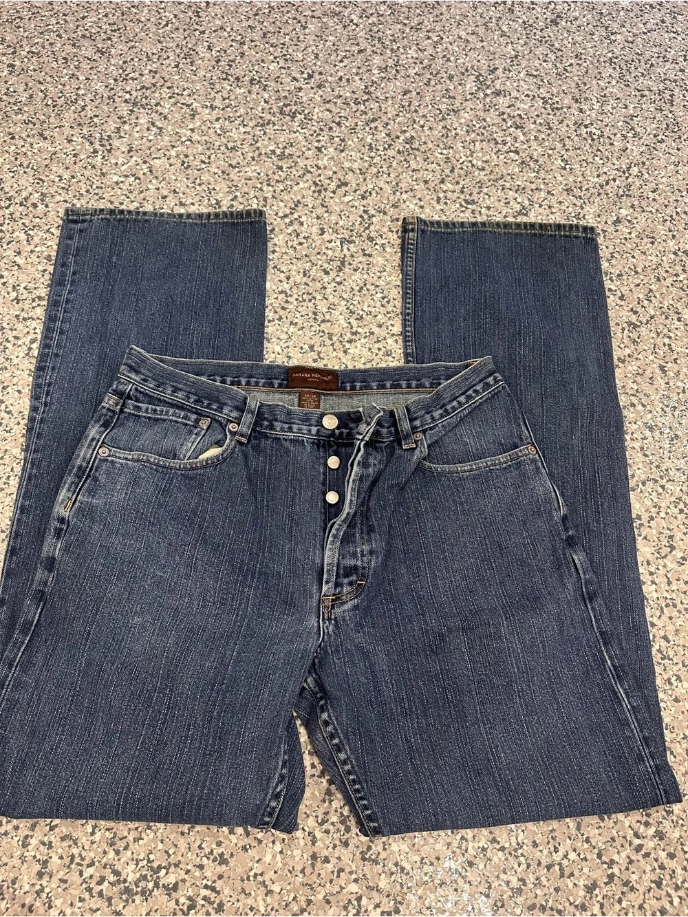 Banana Republic Men's Dark Blue Straight-Leg Jeans